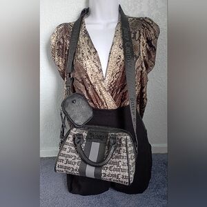 Juicy Couture Black and Gray Bag Set